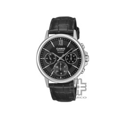 Casio General BMS-300L-1AV Black Leather Band Men Watch