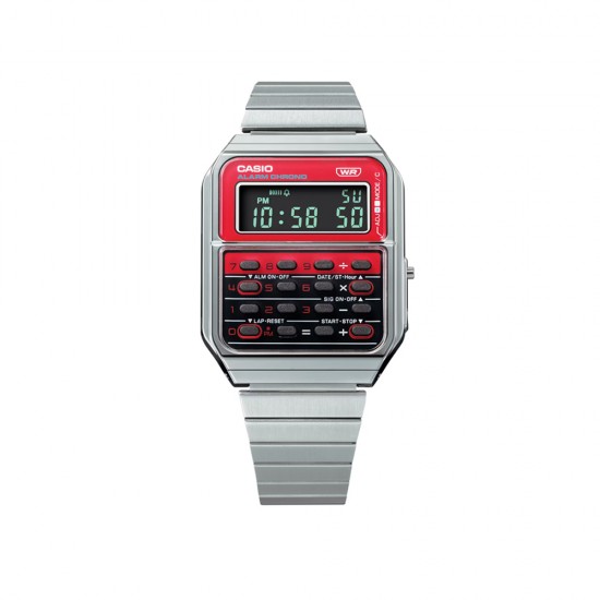 Casio Vintage CA-500WE-4B Silver Stainless Steel Band Men Watch / Women Watch