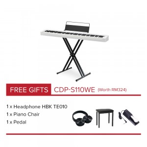 CASIO Digital Piano CDP-S110WE White (Portable Package)