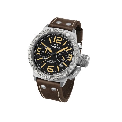 TW Steel CS34-50MM Dark Brown Leather Band Men Watch