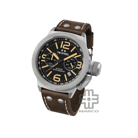 TW Steel CS34-50MM Dark Brown Leather Band Men Watch