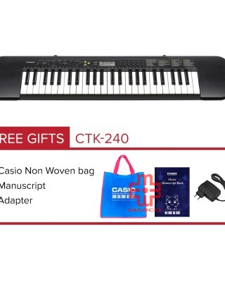 CASIO CTK-240 Standard Keyboard 49 Keys [ Free Adaptor + Keyboard Bag]