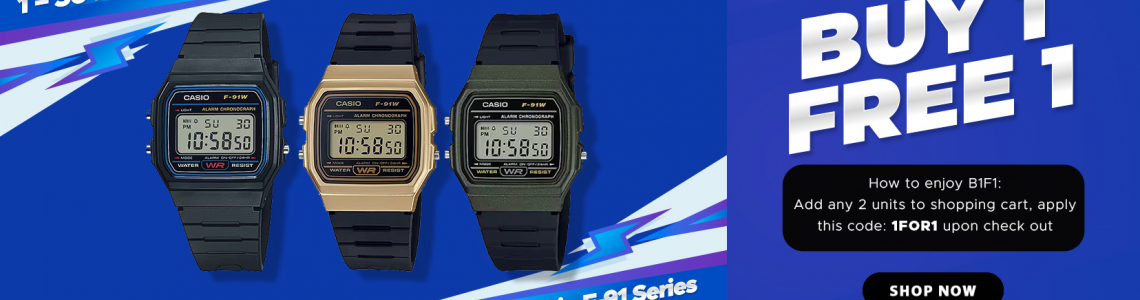 Casio F-91 Series Buy 1 Free 1