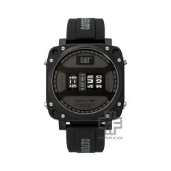 Caterpillar Drum DR-161-21-111 | Black | Silicone Strap | Drum Roller | Men Watch