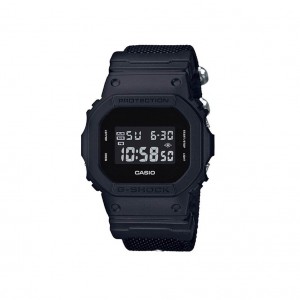 Casio G-Shock DW-5600BBN-1 Black Cloth Band Men Sports Watch