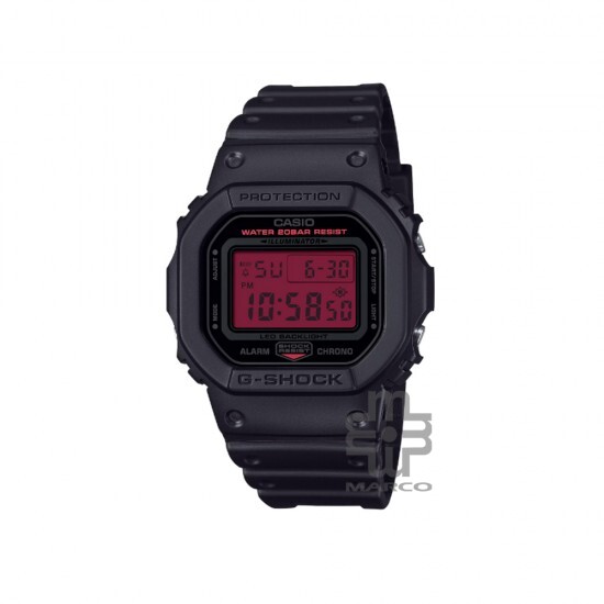 Casio G-Shock Black And Bold Red Series DW-5600BBR-1 Black Bio-Based Resin Band Men Sports Watch Casio G-Shock Black And Bold Red Series DW-5600BBR-1 Black Bio-Based Resin Band Men Sports Watch
