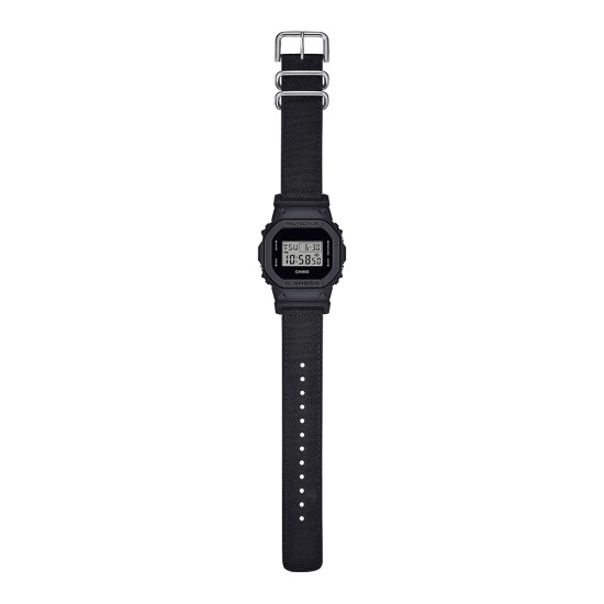Casio G-Shock Utility Black Series DW-5600BCE-1 Black Cloth Band (CORDURA® Eco Fabric) Men Sports Watch