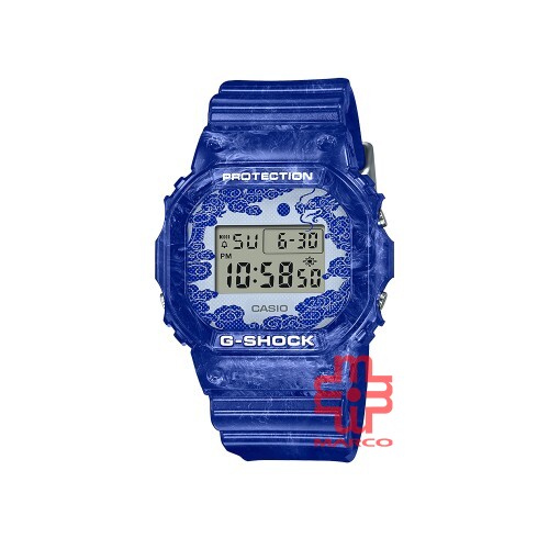 Casio G-Shock Porcelain Series DW-5600BWP-2 Blue Resin Band Men Sports Watch