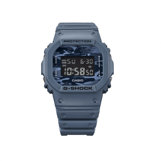 Casio G-Shock Unveils Utility Dial Camouflage Series DW-5600CA-2 Blue Resin Band Men Sports Watch