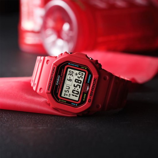 Casio G-Shock Energy Pack Series DW-5600EP-4 Red Bio-Based Resin Band Men Sports Watch