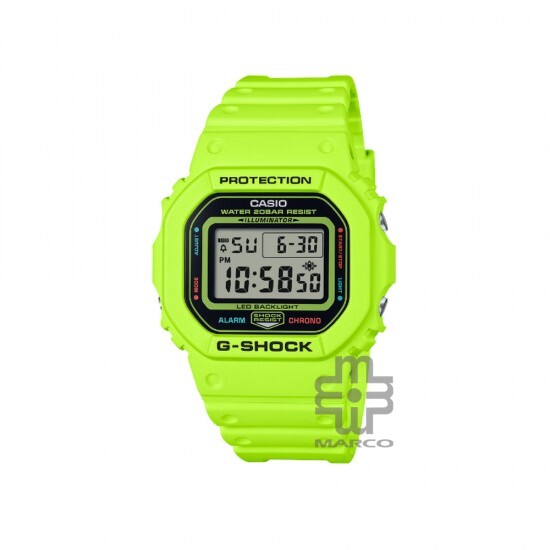 Casio G-Shock Energy Pack Series DW-5600EP-9 Yellow Bio-Based Resin Band Men Sports Watch
