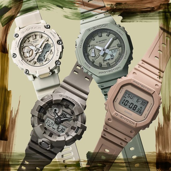Casio G-Shock Nature's Color Series DW-5600NC-5 Light Brown Resin Band Men Sports Watch