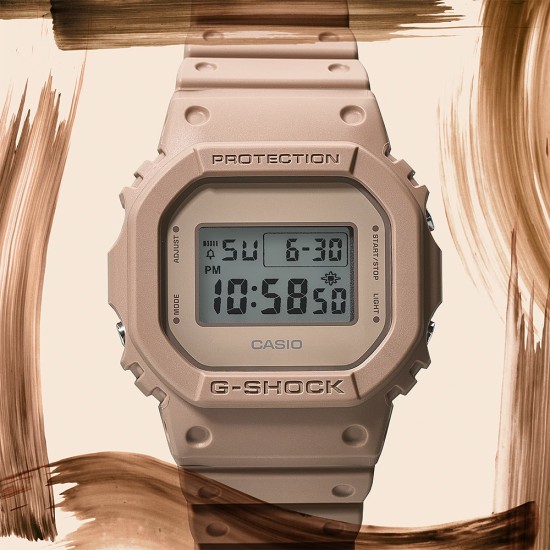 Casio G-Shock Nature's Color Series DW-5600NC-5 Light Brown Resin Band Men Sports Watch
