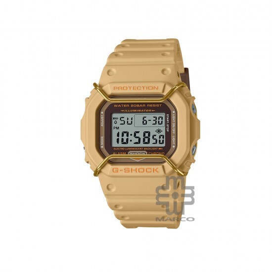 Casio G-Shock Tone On Tone Series DW-5600PT-5 Beige Resin Band Men Sport Watch