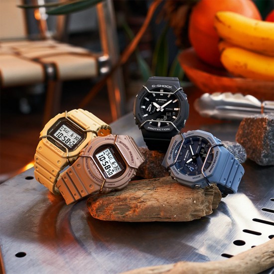 Casio G-Shock Tone On Tone Series DW-5600PT-5 Beige Resin Band Men Sport Watch