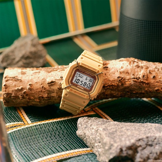 Casio G-Shock Tone On Tone Series DW-5600PT-5 Beige Resin Band Men Sport Watch