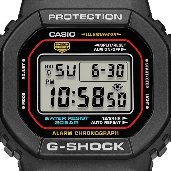 Casio G-Shock DW-5600RL-1 Black Resin Band Men Sport Watch