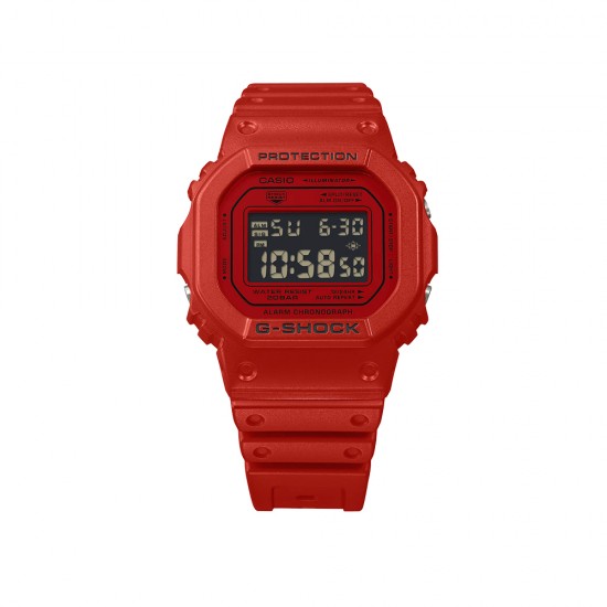 Casio G-Shock DW-5600RRB-4 Red Bio-based Resin Band Men Sports Watch