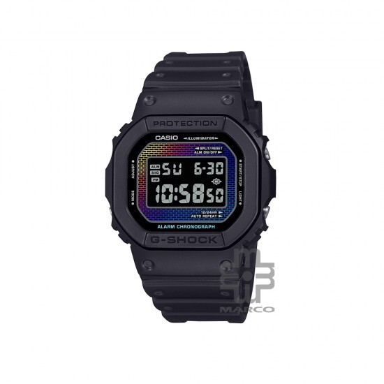 Casio G-Shock Rainbow Brick Wall Series DW-5600RW-1 Black Bio-Based Resin Band Men Sports Watch Casio G-Shock Rainbow Brick Wall Series DW-5600RW-1 Black Bio-Based Resin Band Men Sports Watch