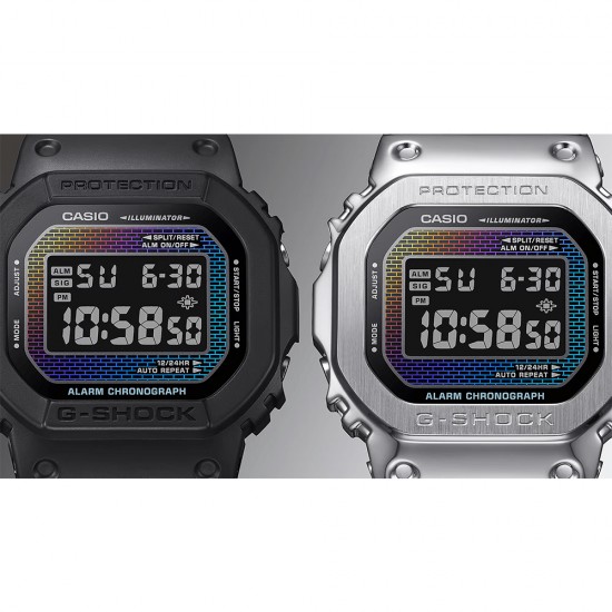 Casio G-Shock Rainbow Brick Wall Series DW-5600RW-1 Black Bio-Based Resin Band Men Sports Watch Casio G-Shock Rainbow Brick Wall Series DW-5600RW-1 Black Bio-Based Resin Band Men Sports Watch
