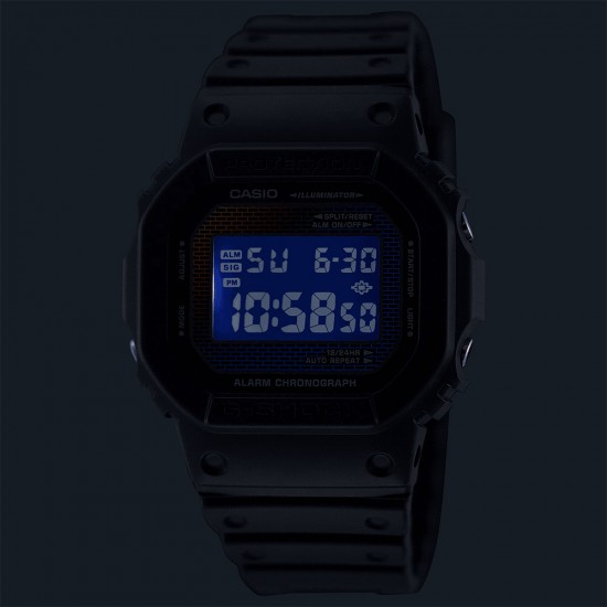 Casio G-Shock Rainbow Brick Wall Series DW-5600RW-1 Black Bio-Based Resin Band Men Sports Watch Casio G-Shock Rainbow Brick Wall Series DW-5600RW-1 Black Bio-Based Resin Band Men Sports Watch