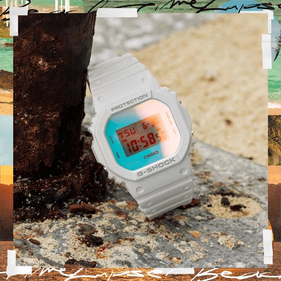 Casio G-Shock Beach Time Lapse Series DW-5600TL-7 White Bio-Based Resin Band Men Sports Watch