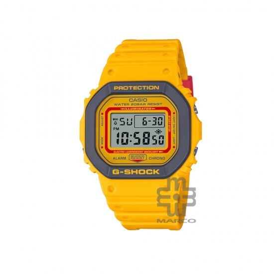 Casio G-Shock Retro 90s Sport Series DW-5610Y-9 Yellow Resin Band Men Sport Watch
