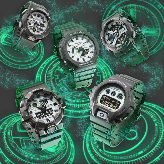 Casio G-Shock Hidden Glow Series DW-6900HD-8 Gray Resin Band Men Sports Watch