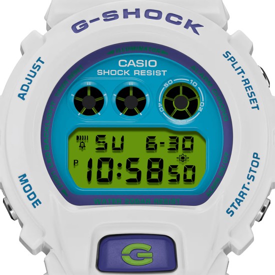 Casio G-Shock Crazy Colors 2024 Series DW-6900RCS-7 White Bio-based Resin Band Men Sports Watch