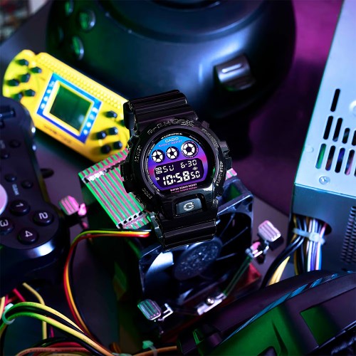 Casio G-Shock Virtual Rainbow Series DW-6900RGB-1 Black Resin Band Men Sport Watch
