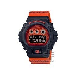 Casio G-Shock Time Distortion Series DW-6900TD-4 Fluorescent Red Resin Band Men Sport Watch
