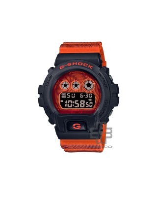 Casio G-Shock Time Distortion Series DW-6900TD-4 Fluorescent Red Resin Band Men Sport Watch
