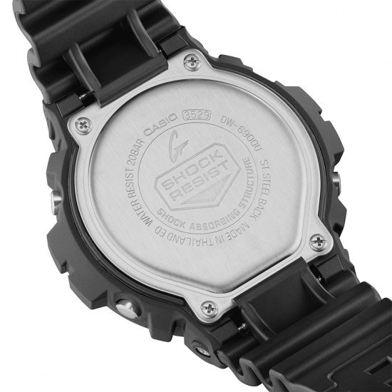 Casio G-Shock DW-6900U-1 Black Resin Band Men Sports Watch