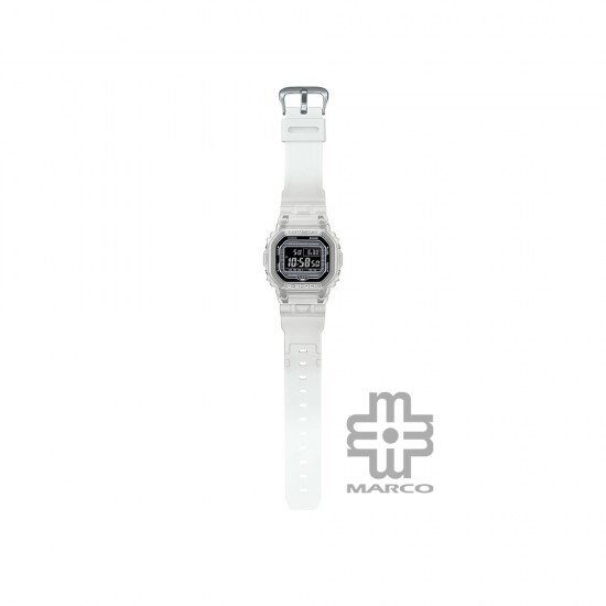 Casio G-Shock DW-B5600G-7 White Translucent Resin Band Men Sports Watch