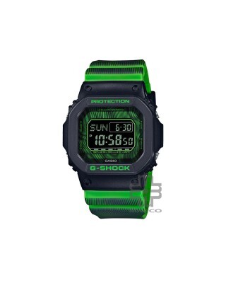 Casio G-Shock Time Distortion Series DW-D5600TD-3 Fluorescent Green Resin Band Men Sport Watch
