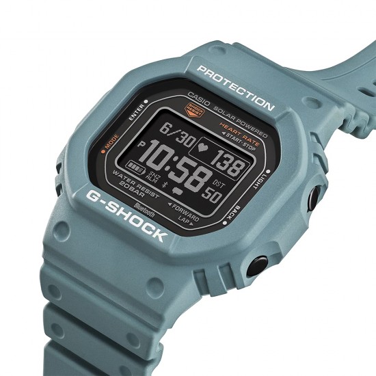 Casio G-Shock G-Squad DW-H5600-2 Light Blue Bio-Based Resin Band Men Sport Watch