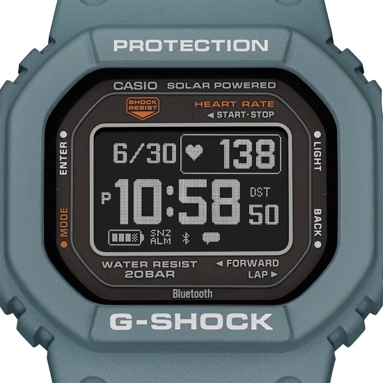 Casio G-Shock G-Squad DW-H5600-2 Light Blue Bio-Based Resin Band Men Sport Watch