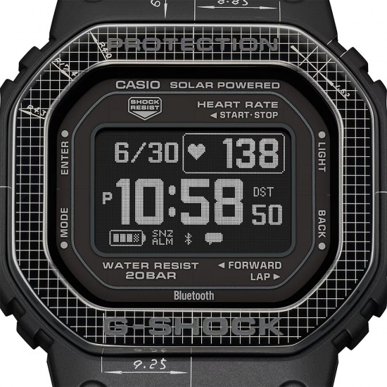 Casio G-Shock G-Squad DW-H5600EX-1 Black Bio-Based Resin Band Men Sport Watch