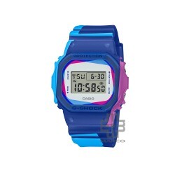 Casio G-Shock Overprint DWE-5600PR-2 Blue Resin Band Men Sports Watch