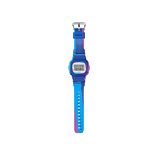 Casio G-Shock Overprint DWE-5600PR-2 Blue Resin Band Men Sports Watch