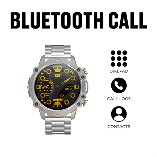 CAT SMART E1-140-11-100 | 1.43' AMOLED | IP68 | Stainless Steel band Men Watch