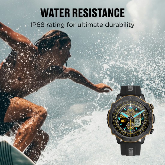 CAT SMART E1-160-21-100 | 1.43' AMOLED | IP68 | Black Silicone band Men Watch