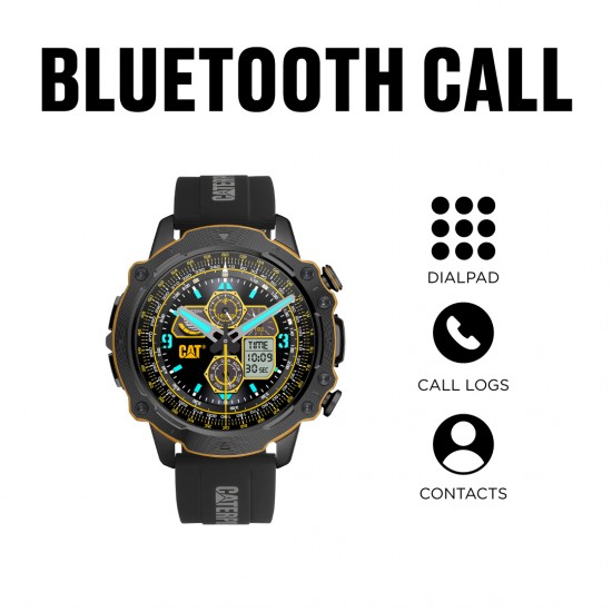 CAT SMART E1-160-21-100 | 1.43' AMOLED | IP68 | Black Silicone band Men Watch