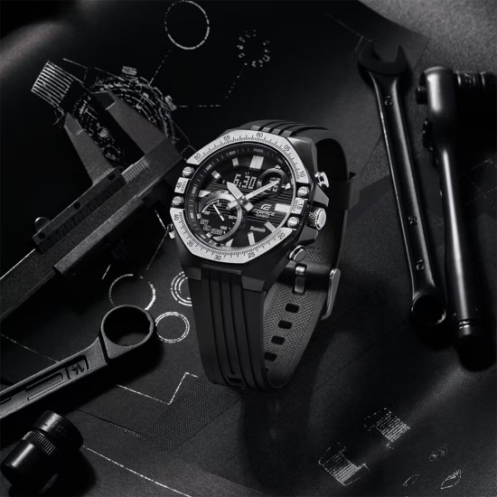 Casio Edifice ECB-10TP-1A Black Resin Band Men Watch Casio Edifice ECB-10TP-1A Black Resin Band Men Watch