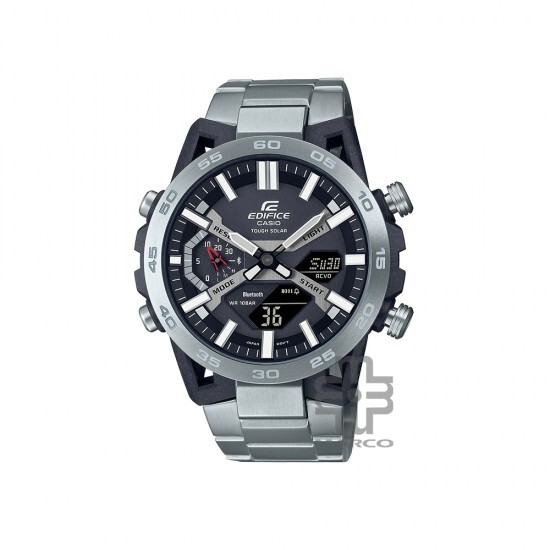 Casio Edifice ECB-2000D-1A Silver Stainless Steel Band Men Watch Casio Edifice ECB-2000D-1A Silver Stainless Steel Band Men Watch