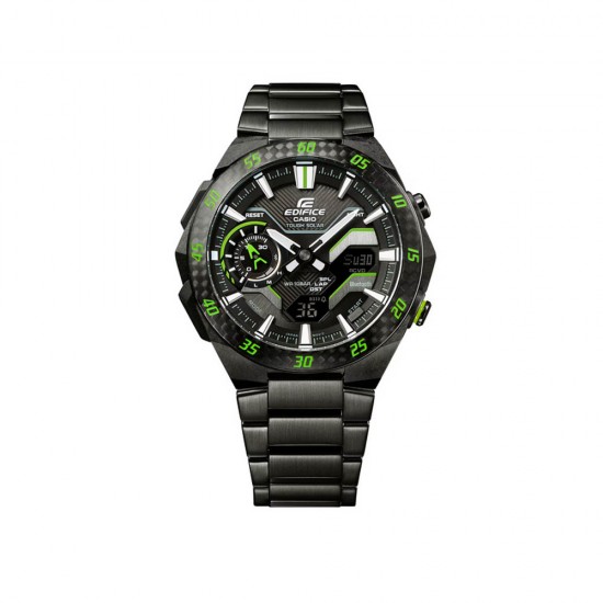 Casio Edifice ECB-2200RC-1A3 Black Stainless Steel Band Men Watch