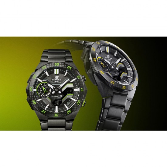 Casio Edifice ECB-2200RC-1A3 Black Stainless Steel Band Men Watch