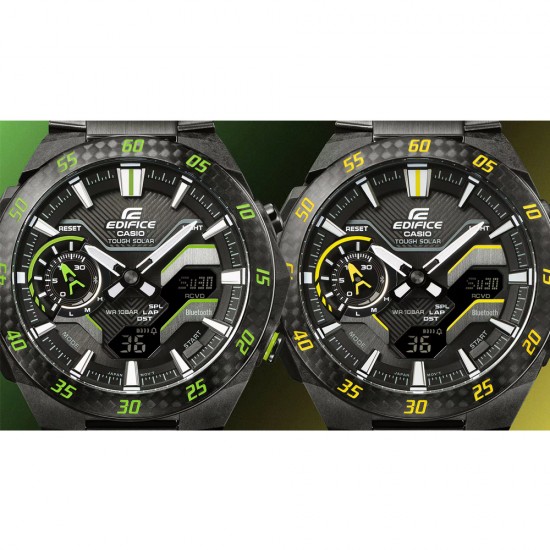 Casio Edifice ECB-2200RC-1A3 Black Stainless Steel Band Men Watch