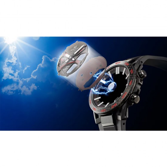 Casio Edifice ECB-2200RC-1A3 Black Stainless Steel Band Men Watch
