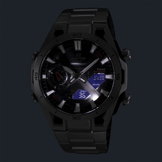 Casio Edifice ECB-2300D-1A Silver Stainless Steel Band Men Watch